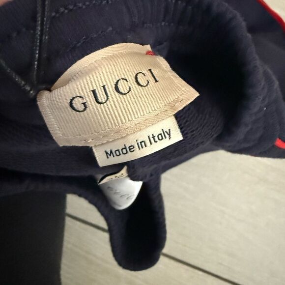 Brand new Gucci navy Sweatpants with Tapered Gucci Design size 2 - Picture 6 of 6